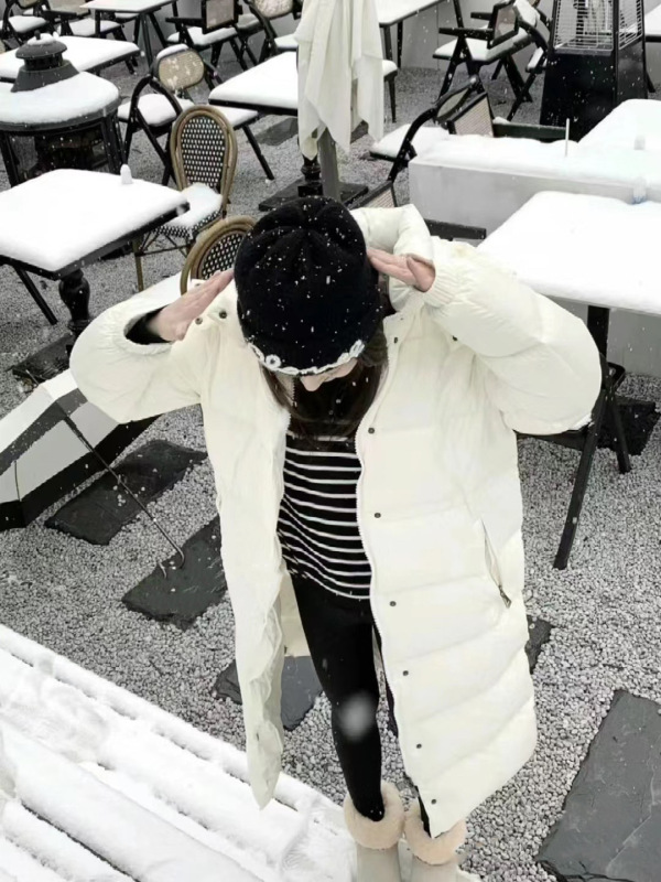 高版本蒙家Maire新款羽皇长款羽绒服亮光连帽羽绒服男女连帽保暖|undefined