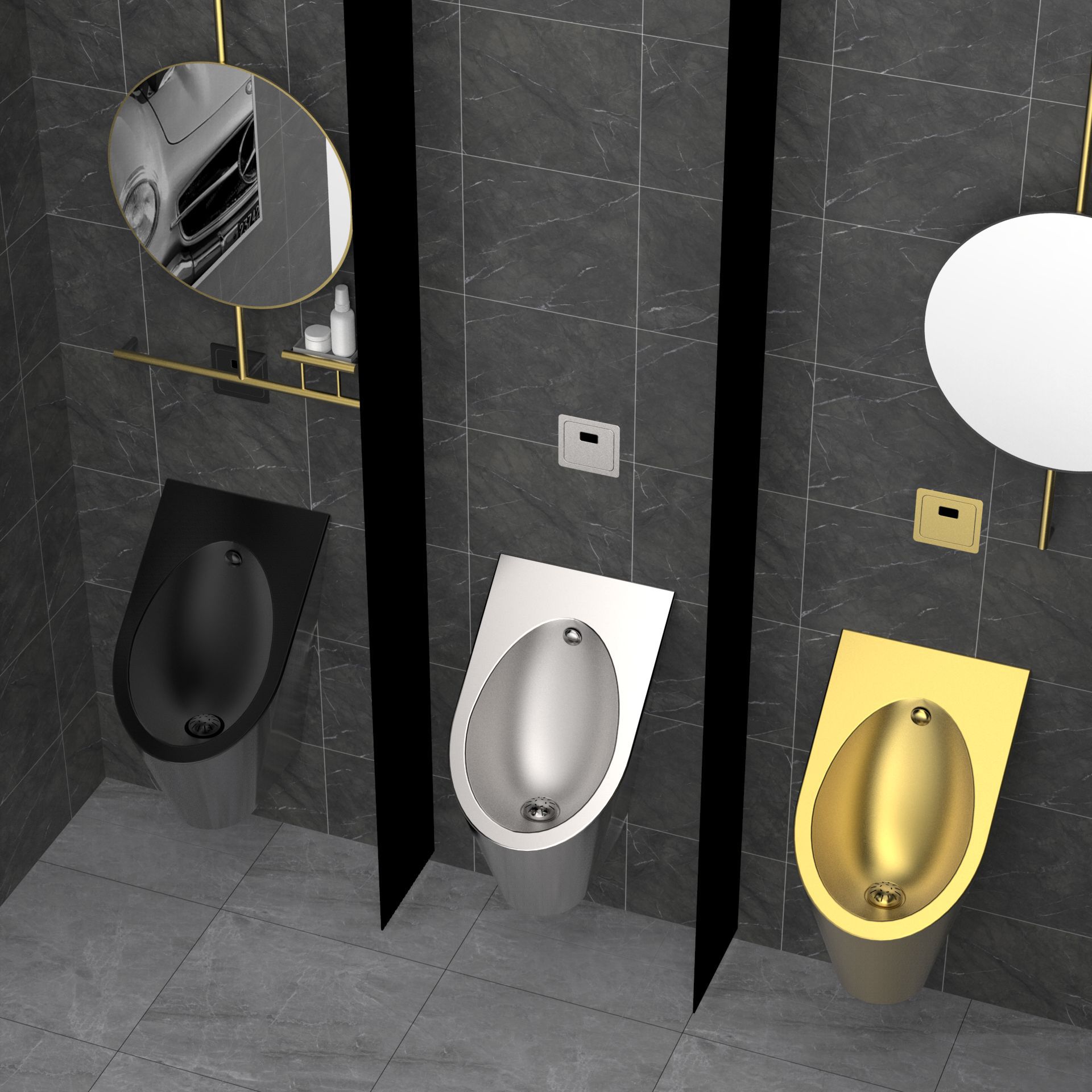 Urinario de acero inoxidable 304 personalizado ligero lujo atmósfera KTV bar prisión baño público para hombres urinario montado en la pared