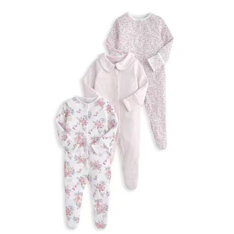 外国貿易の子供服春秋タイプの赤ちゃんのワンピースの長袖は足を包んでパジャマの新入生の赤ちゃんのプレゼントの箱を登ります。