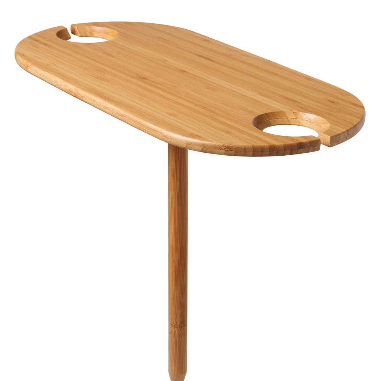 Barbacoa en el suelo, picnic, bambú, madera, mesa de vino, estante de vino de madera de Amazon, estante de vino portátil para exteriores