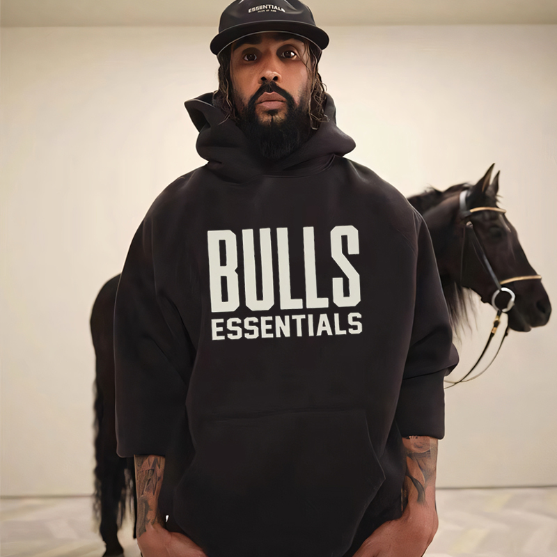 FOG double line ESSENTIALS HHH American fashion team autumn and winter fleece-lined casual loose hooded men FOG double line ESSENTIALS HHH American fashion team autumn and winter fleece-lined casual loose hooded men