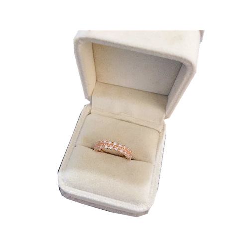 Korean-style fashionable exquisite micro-set zirconia ring, electroplated K-white gold color-preserving ring for women, factory direct sale wholesale