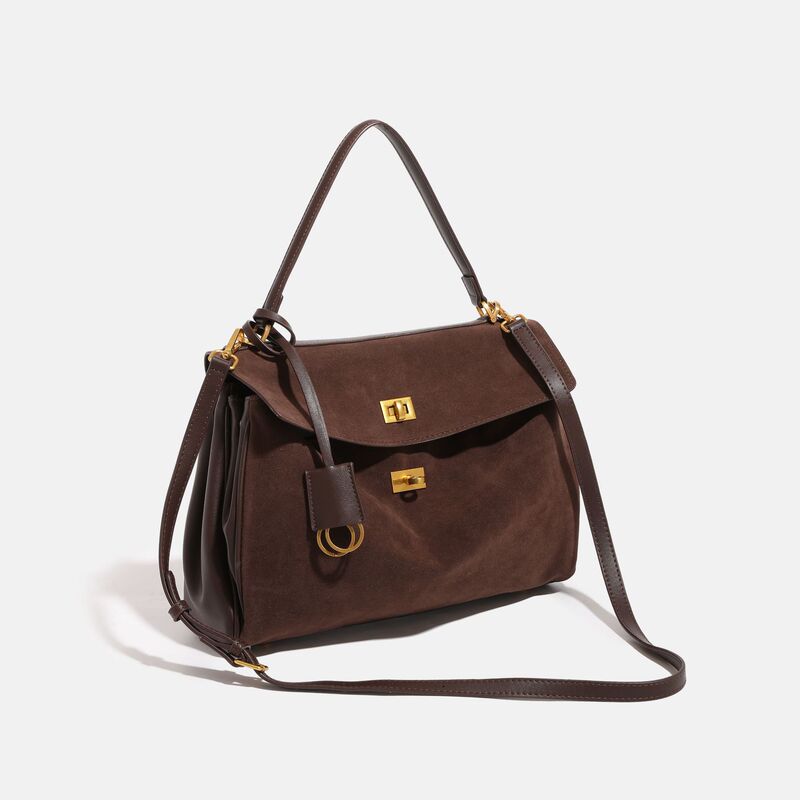 Suede Relaxation Kelly Bag Large Capacity Tote Bag Commuter Laptop Briefcase Shoulder Bag Crossbody Bag Suede Relaxation Kelly Bag Large Capacity Tote Bag Commuter Laptop Briefcase Shoulder Bag Crossbody Bag