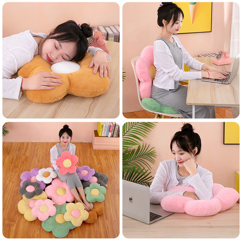 Flower pillow, seat cushion, sofa, bay window, bedroom floor, chair cushion, office car sunflower cushion batch