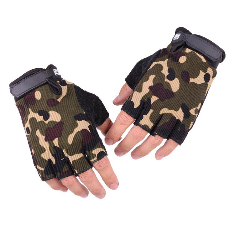 Riding guantes de medio dedo guantes tácticos transpirable antideslizante dedo abierto hombres y mujeres estudiante Delgado guantes deportivos al aire libre