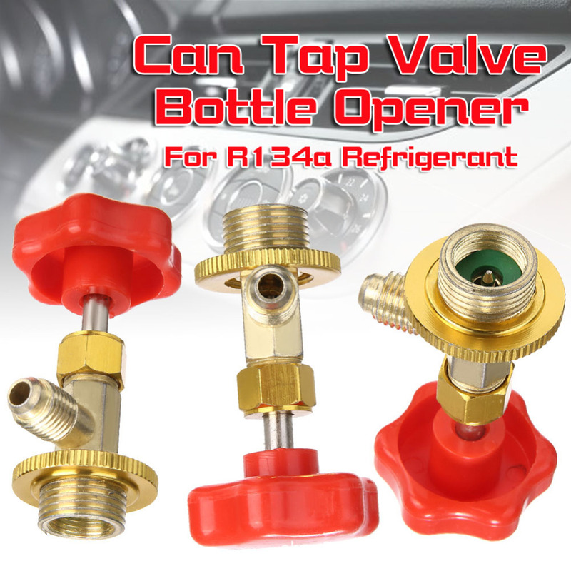 Automobile air conditioning refrigerant leak-proof switch SAE Auto AC Can TapValve bottle opener R134a