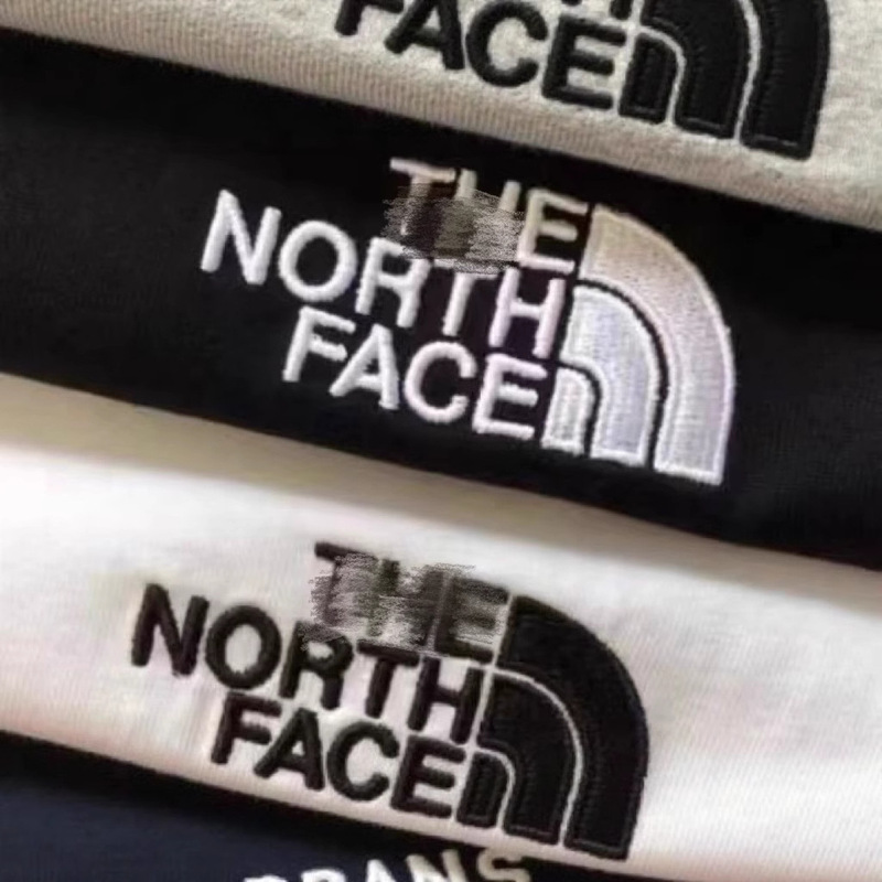 North Face Front and Back Embroidered Summer New High Weight Short-Sleeved Men's and Women's Fashionable Pure Cotton T-Shirts Factory Wholesale