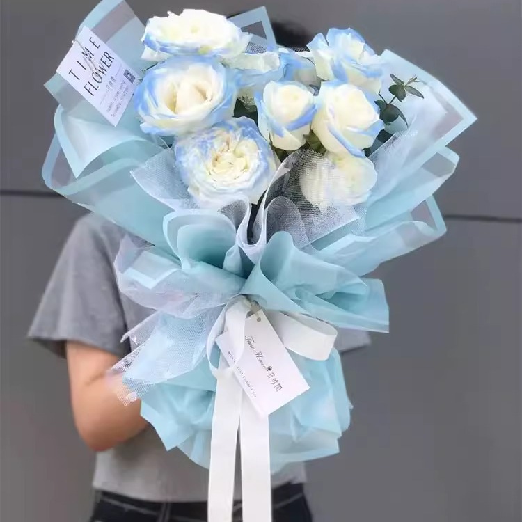 新纪元轻雅纸 情人节防水鲜花包装纸花束边框纸diy花艺包花材料