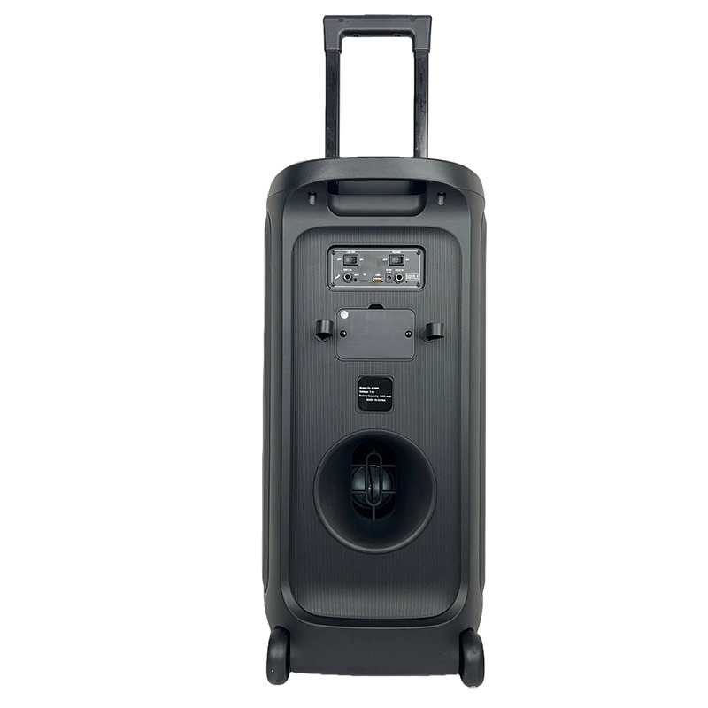 Promoción transfronteriza doble 10 pulgadas 60W altavoces al aire libre mercado de venta de reproducción Bluetooth con micrófono LED luz de atmósfera