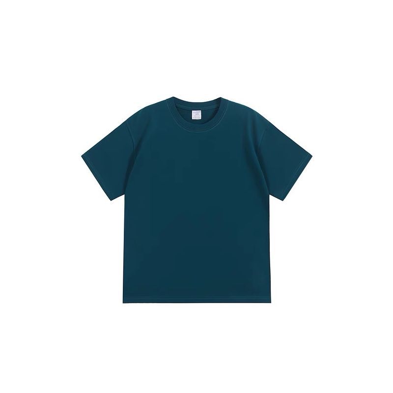 アメリカンスタイル 500 グラムヘビーウェイトピュアコットン半袖 Tシャツメンズラウンドネックルーズメンズソリッドカラーボトリングシャツ 2025 夏の新スタイル