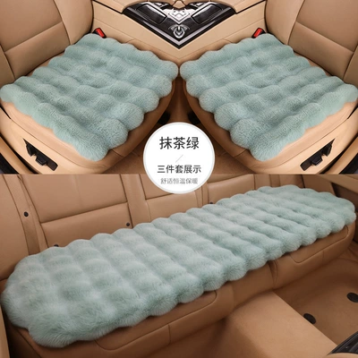 Backrest Lumbar Pillow Neck Pillow | Wool pad - front-seat-cushion-one-matcha-green-plus-velvet-thickening-and-warmth