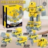 996-055B disassembled deformation five-in-one engineering robot color box