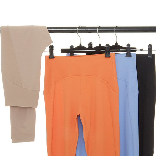 Nude cross-border yoga pants for women, anti-curling peach butt fitness pants, European and American sports tights