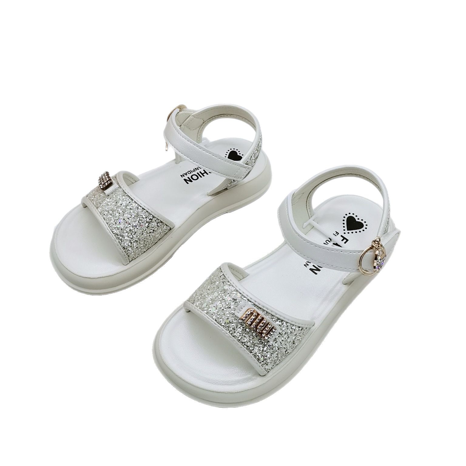 32-37 Tamaño de sandalias para niños, zapatos de princesa de verano, zapatos de princesa de verano, zapatos de princesa de estilo extranjero