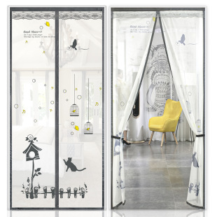 Summer Anti-Mosquito Door Curtain Bedroom Household Curtain Magnetic Mosquito Net Door Velcro Punch-Free Magnetic Self-Priming Screen Window Jikai