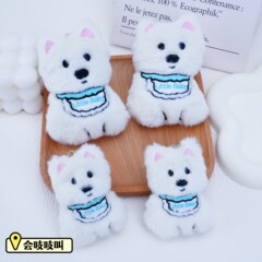 新商品の西高地の子犬のぬいぐるみがギシギシと鳴いています。