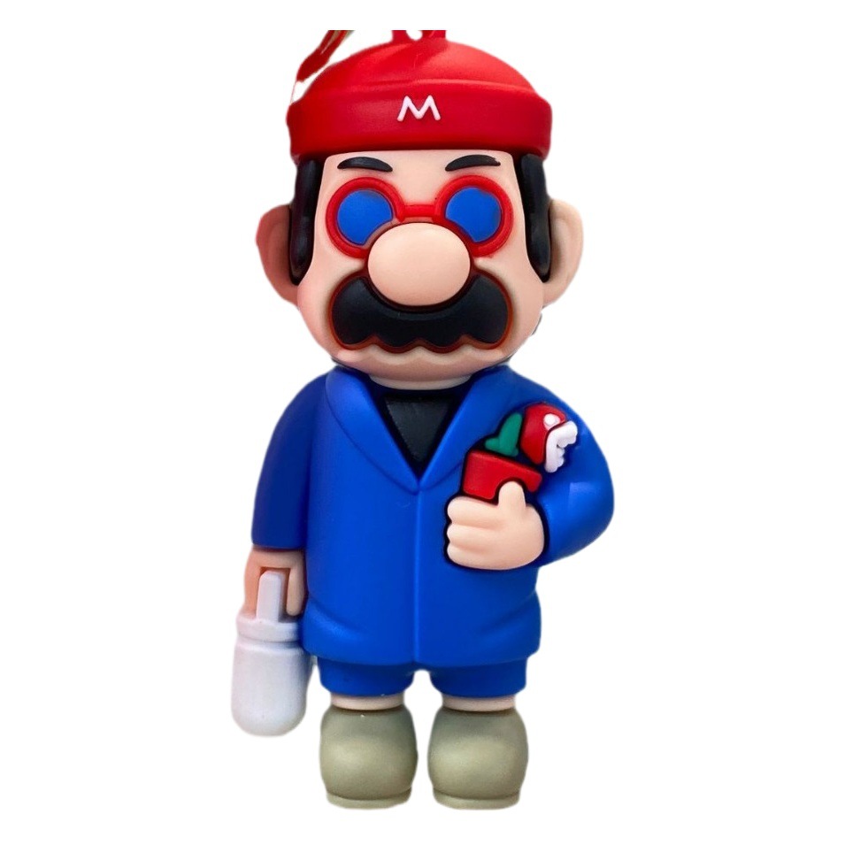 Venta caliente transfronteriza mario llavero muñeca máquina pequeño regalo de dibujos animados llavero bolsa de dibujos animados colgante al por mayor