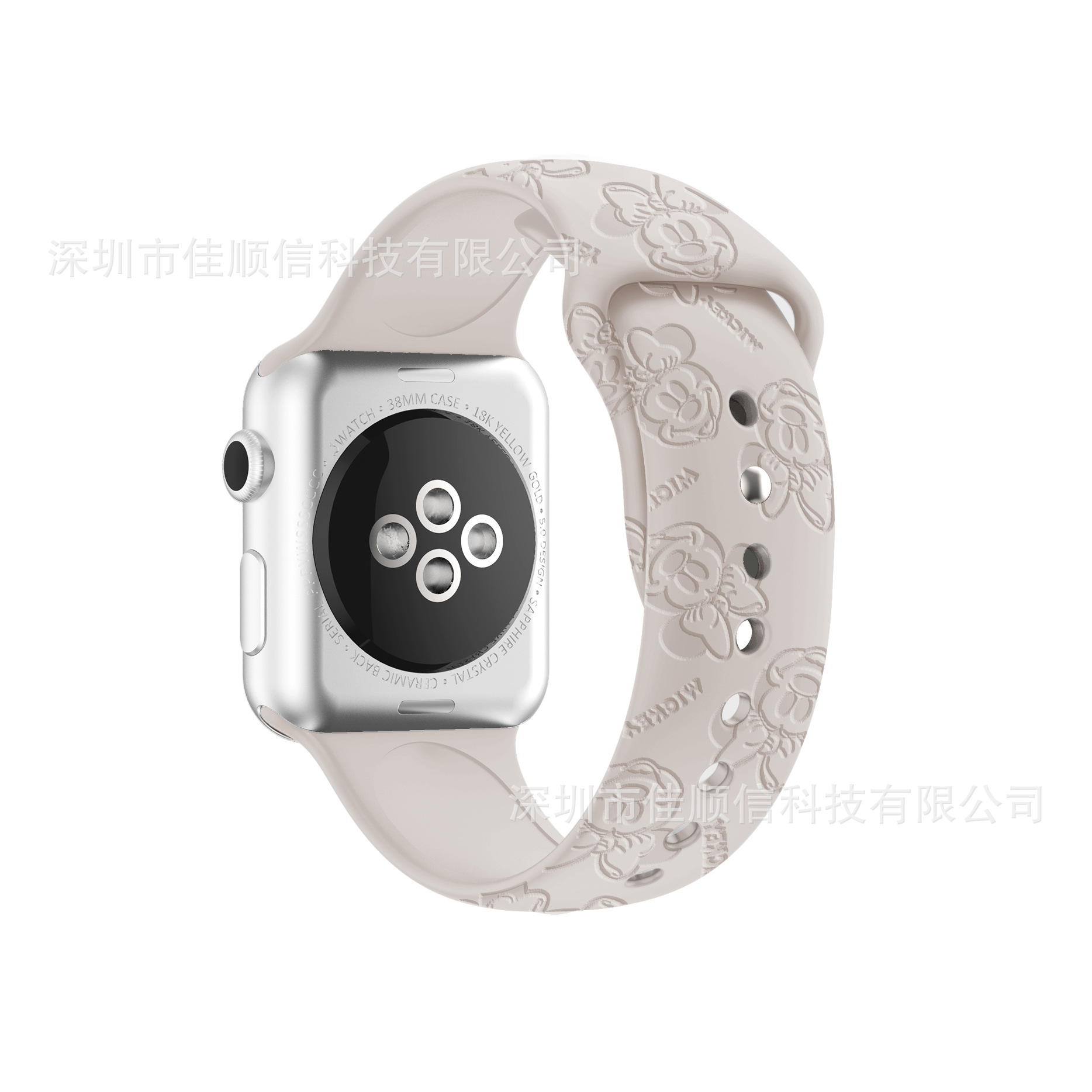 Suitable for apple watch ultra 1-8 generation silicone strap laser engraving cartoon embossed strap