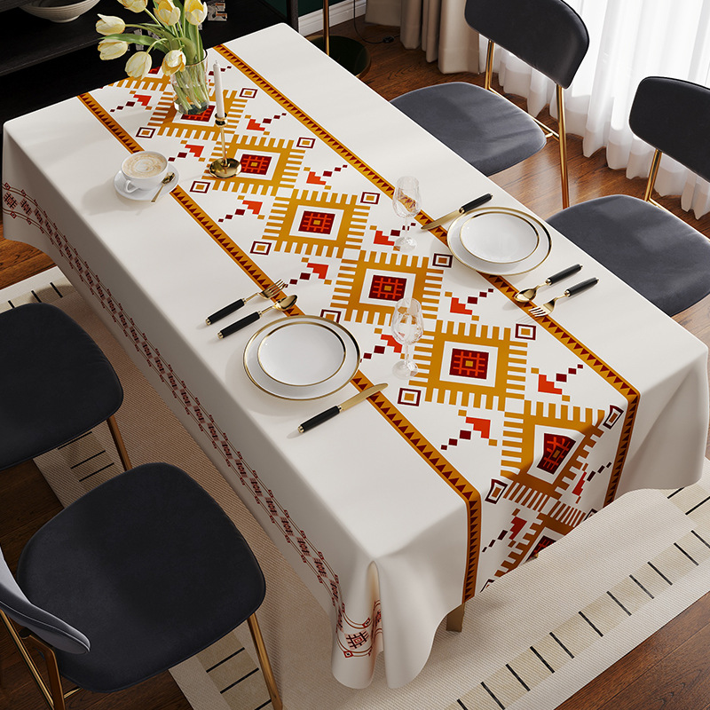 Mantel para Mesa de Comedor y Centro de PVC Impermeable, Resistente al Aceite y al Calor