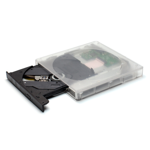 Transparent Mobile DVD Burner DVD Writer Notebook Desktop DVDRW Mobile DVD Drive Box 12.7mm Wholesale