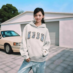 美式复古设计感贴布绣连帽卫衣男女秋冬新款宽松休闲百搭情侣上衣