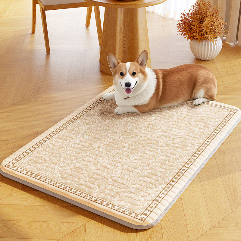 Alfombrilla de hielo para mascotas de verano, alfombrilla para perros, seda de hielo lavable a máquina, alfombrilla para dormir para perros y gatos