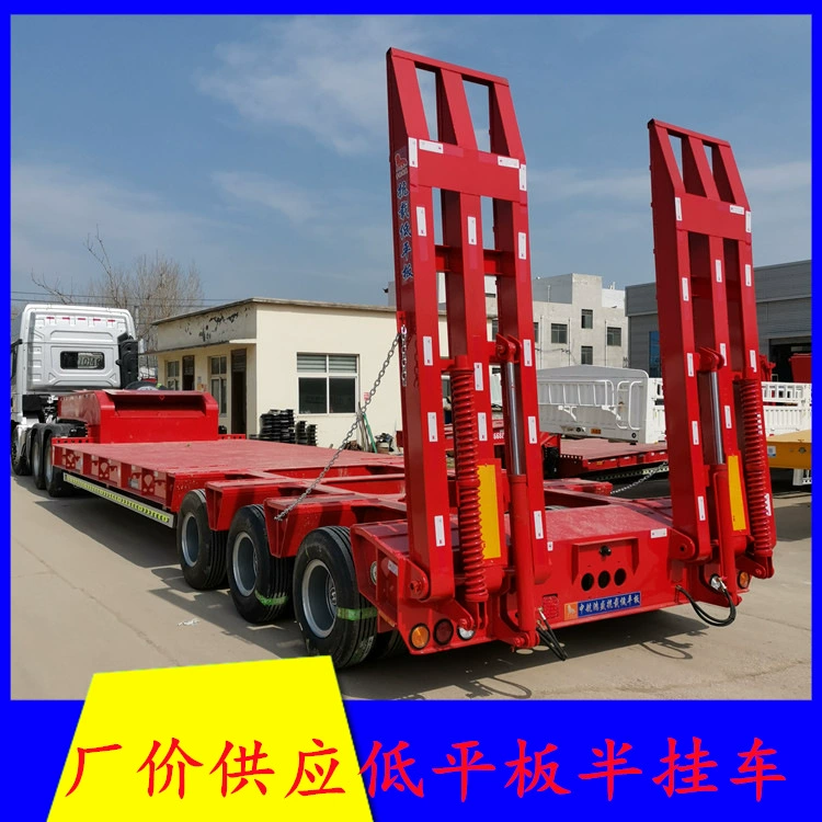 Экспорт низкорамного полуприцепа 13.75m года выпуска по национальному стандарту по конфигурации и размеру нагрузки