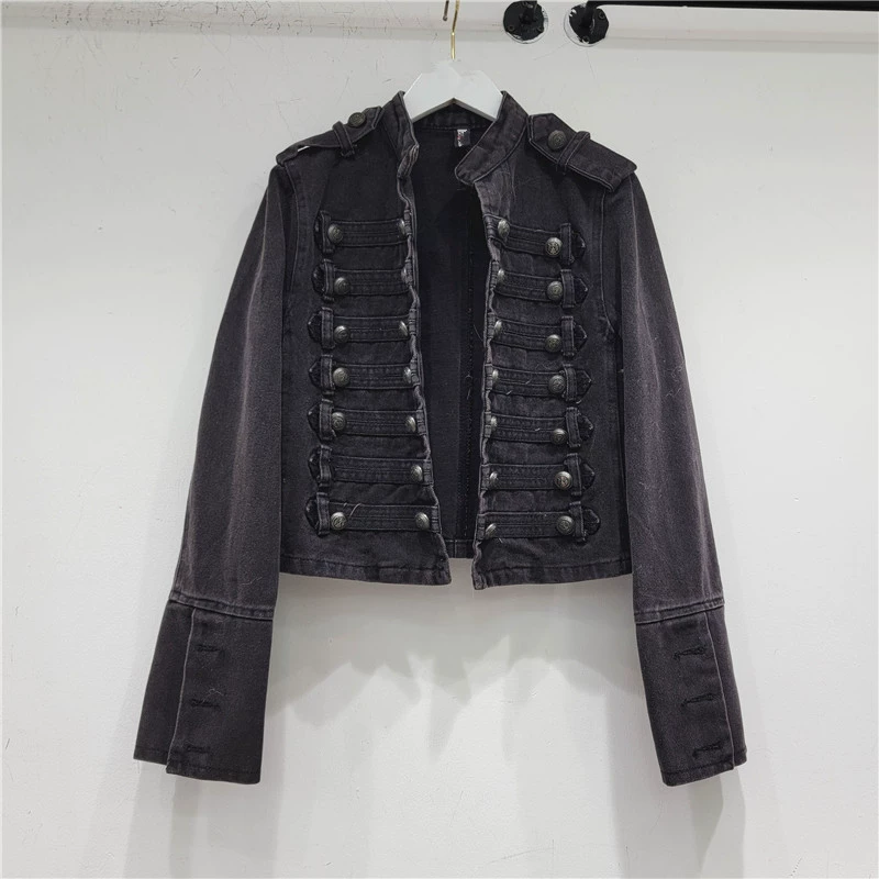 Джинсовая куртка в стиле ретро-дворца для женщин, весна-осень 2025, новая корейская модель, свободного кроя, укороченная, трендовая.
