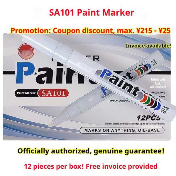 Cross-Border Exclusive Supply of Toyo Paint Pens, White Marker Pen Sa101, Touch-Up Paint Pen, Black Paint Pen That Does Not Fade