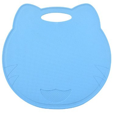 (파란색) 고양이 모양의 대형 PP 플라스틱 도마