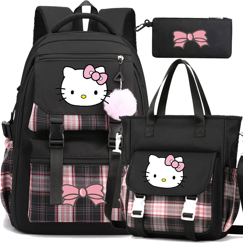 Hello Kitty, Hello Kitty, рюкзак, школьная сумка для студентов, пенал, комплект, набор из 3 предметов