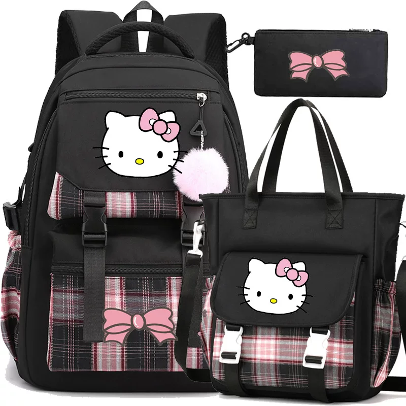 Hello Kitty, Hello Kitty, рюкзак, школьная сумка для студентов, пенал, комплект, набор из 3 предметов