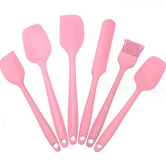 Kitchen Baking Silicone Spatula Set of 6, Baking Scraper Silicone Brushes, Baking Set Small Scraper
