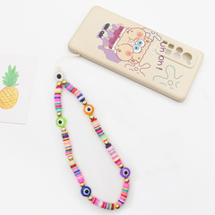 Colorful Phone Chain Beads Cross-border Bestselling Devil's Eye Soft Clay Multicolored Phone Chain Strap Manufacturer Wholesale