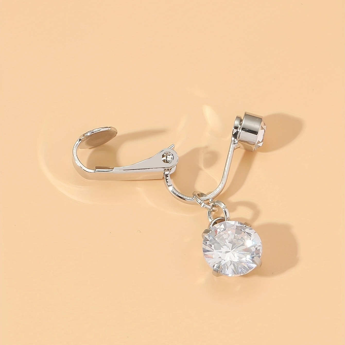 Zirkon Bauchnabelpiercing Ohne Stechen - Elegantes Schmuckstück_voghion.com