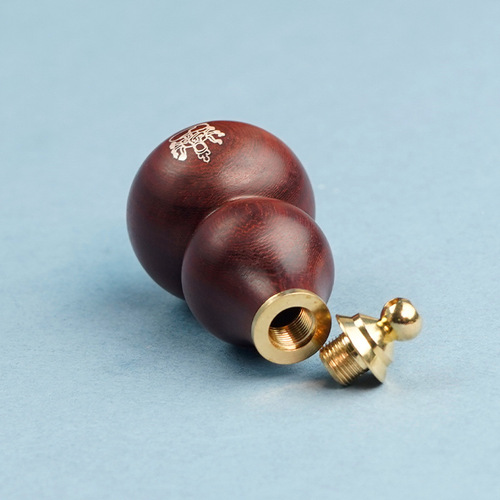 Rosewood inlaid with silver eight guardian gourds can hold prayer strips fetal hair pendant blood sandalwood inlaid with silver pendant hanging gift