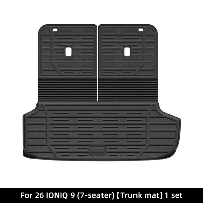 Suitable for 26 Models of Aion Ioniq9 Cars, Tpe Waterproof Integrated Trunk Mat and Seat Back Cushion (Trunk Mat) - 26-models-of-ioniq9-one-piece-trunk-backrest-cushions-seven-seatsnorth-america-special-car-special