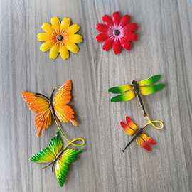 跨境新款铁艺蜻蜓 花园摆件五金工艺品挂饰家居装饰金属制品