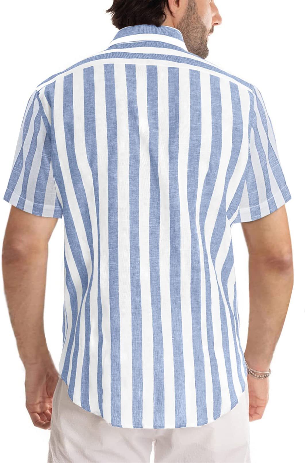 Men's Stripe Blouse Men's Clothing display picture 12