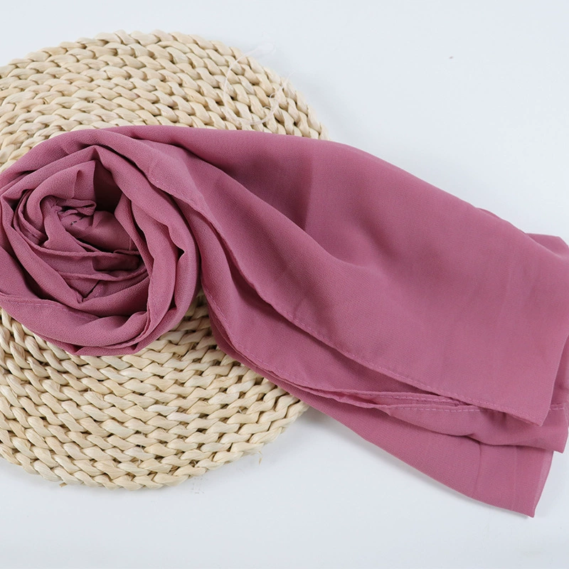 Шифоновый шарф (JJ SCARF) женский 70×180 см, 75D легкий длинный шарф с жемчужной фактурой
