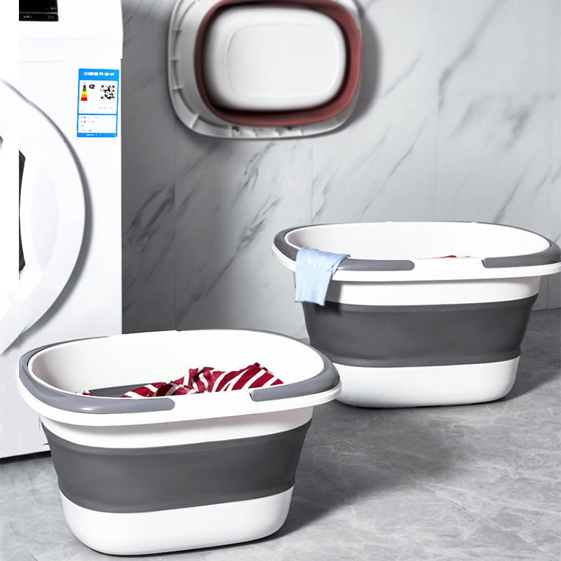 Household Large Waterproof Plastic Foldable Dirty Clothes Basket Bathroom Balcony Wall Hanging Dirty Clothes Basket Storage Basket