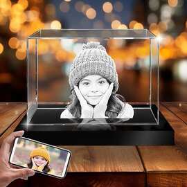 个性化3d激光内雕水晶摆件人物照片宠物图片定制水晶不褪色纪念品