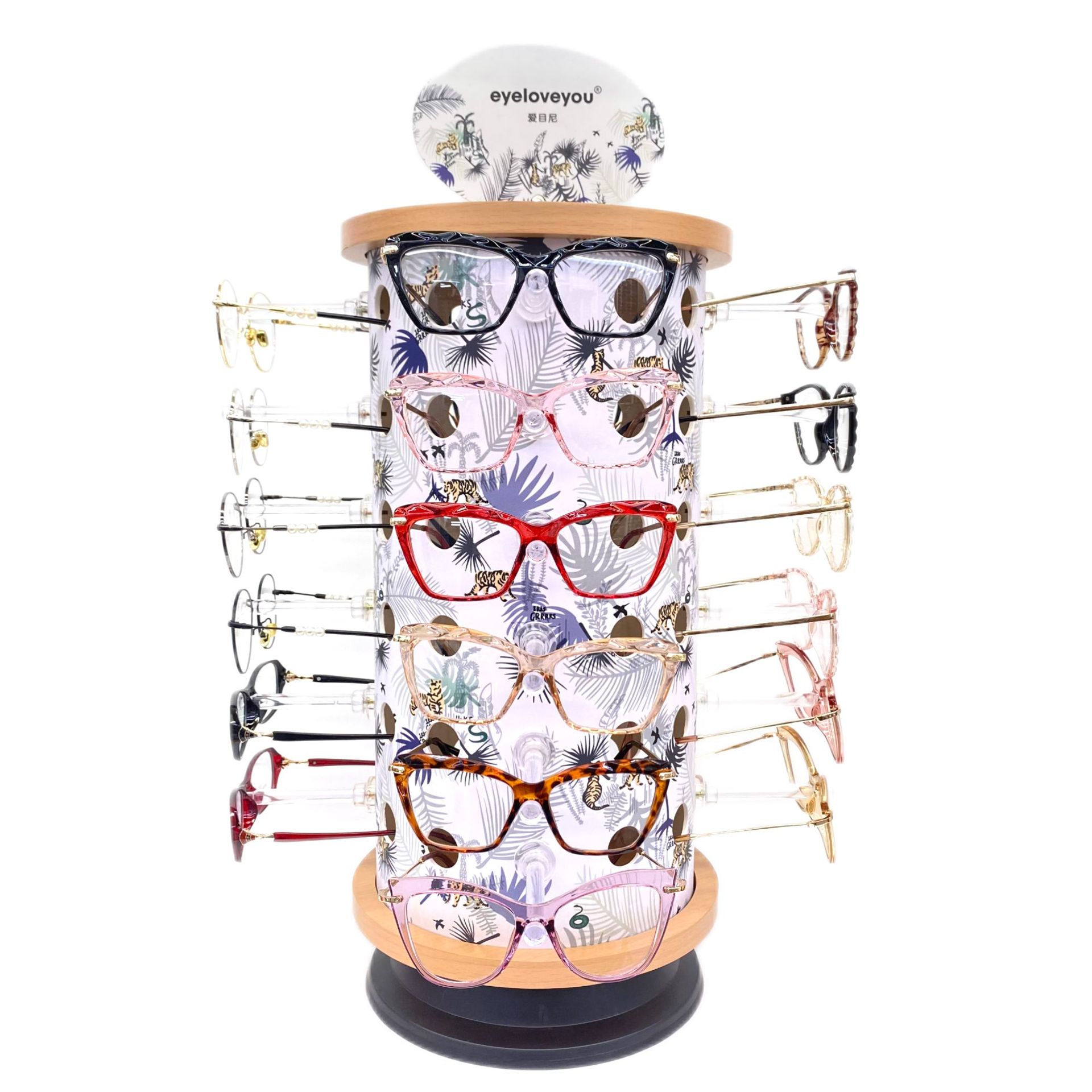 丛林猎豹眼镜展示架近视眼镜展示架老花镜陈列架可旋转展示架批发