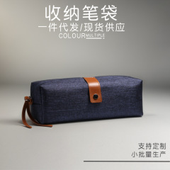 文具用品收纳牛津布大容量学生笔袋防水日系简约拉链笔袋定制礼品