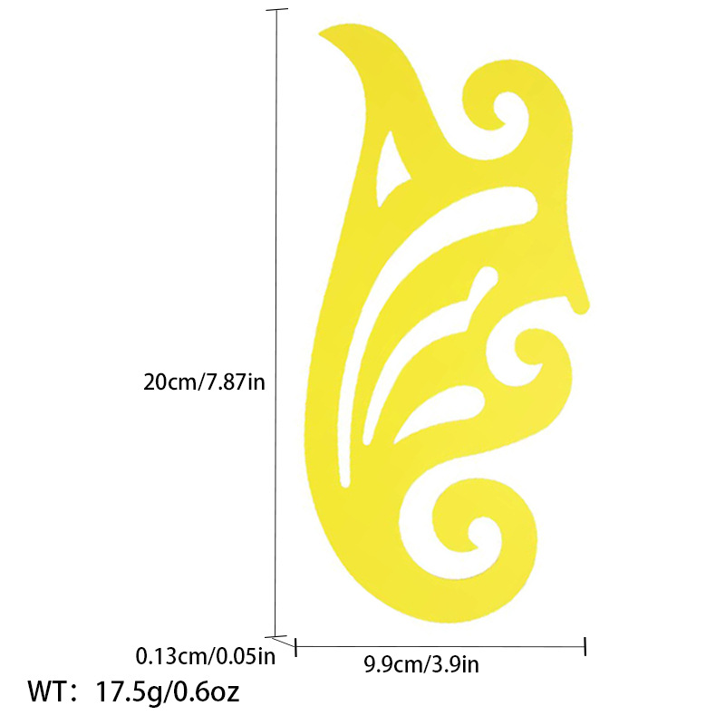 Regla de curva directa de fábrica Botón regla de arco regla de ropa regla de corte traje de regla de jaula de manga regla de tamaño colección