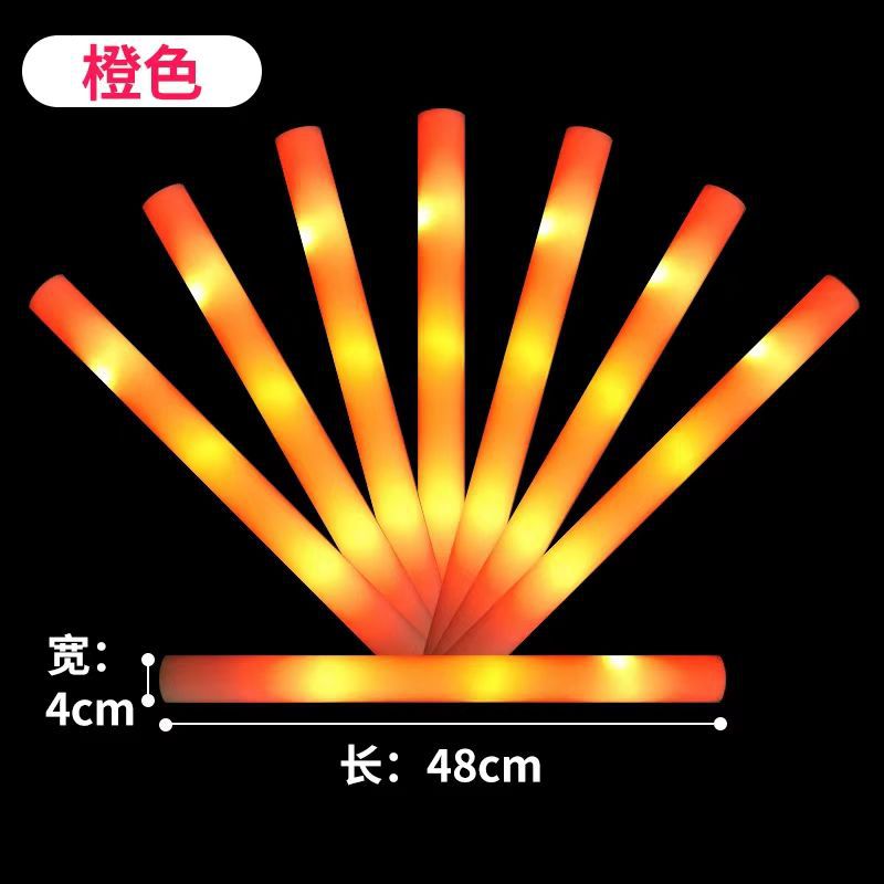 Coloridas esponjas transfronterizas varillas fluorescentes concierto varillas fluorescentes de apoyo festival de música impresión de logotipo varillas fluorescentes