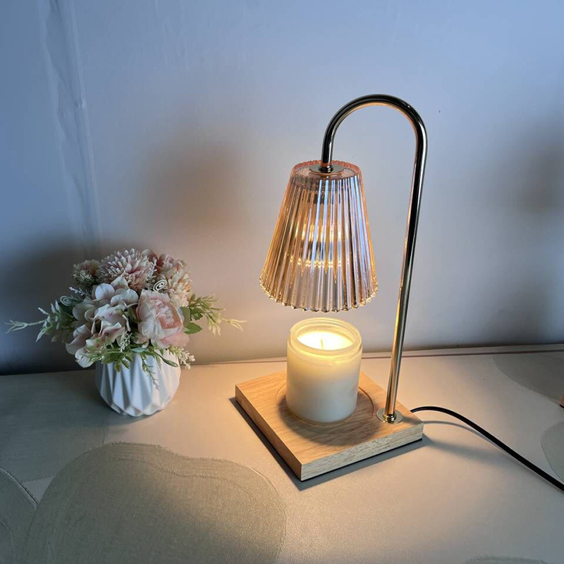 Lámpara de aromaterapia dedicada transfronteriza moderna lámpara de fusión de cera de vidrio creativa dormitorio cabecera Nórdico tiempo libre de humo vela lámpara de fusión