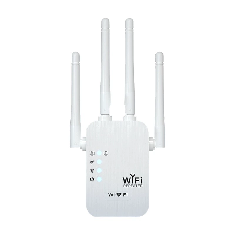 Усилитель Wi-Fi с четырьмя антеннами/помещает сигнал на 300 м, легко покрывает весь дом без «мёртвых» зон