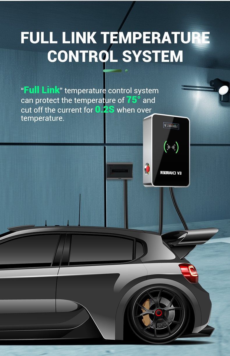 Cross-Border Supply of European Standard 7Kw Ac Charging Pile New Energy Electric Vehicle Ac Charging Pile Tesla Universal
