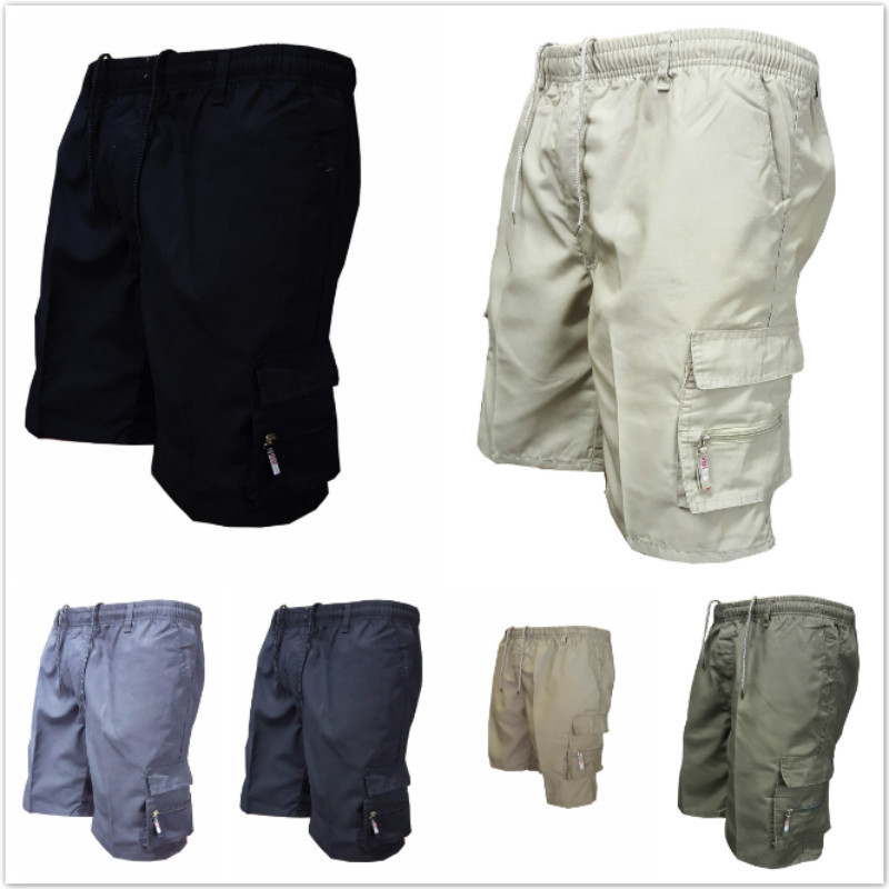 Men's Work Shorts, Thin Summer Style, Multi-Pocket, Xinjiang Cotton, Outdoor Casual Sports Shorts, Beach Shorts